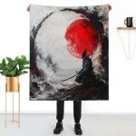 Ninja 50" x 60" Red Sun Samurai Fleece Blanket