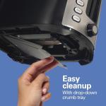 Hamilton Beach 2-Slice Wide Slot Toaster, Black & Stainless