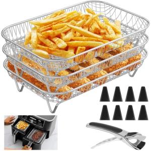 Stackable 3-Layer Air Fryer Rack for Ninja