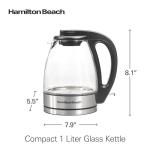 Hamilton Beach Cordless Electric Tea Kettle, 1L