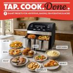 Gourmia 10 Qt Dual Basket Air Fryer Black