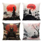 Samurai Ninja Pillow Covers Set of 4
