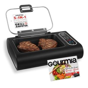 Gourmia Smokeless Indoor Grill and Air Fryer Combo