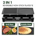 CUSIMAX Electric Raclette Grill & Reversible Griddle