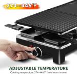 CUSIMAX Electric Raclette Grill & Reversible Griddle