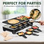 CUSIMAX Electric Raclette Grill & Reversible Griddle