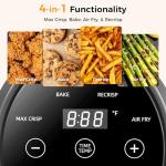 Oylus 4-in-1 Glass Air Fryer with Dual Containers
