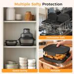 Oylus 4-in-1 Glass Air Fryer with Dual Containers