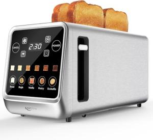 Ergonomic 4-Slice Stainless Steel Touchscreen Toaster