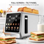 Ergonomic 4-Slice Stainless Steel Touchscreen Toaster