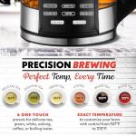 Gourmia 1.7L Electric Programmable Glass Kettle