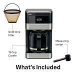 Braun Brew Sense Drip Coffee Maker, Black