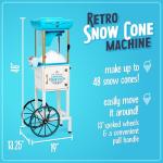 Nostalgia Snow Cone Machine with Mobile Cart