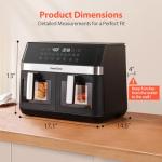 12QT Double Air Fryer with Dual Zone Baskets