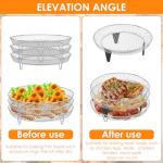 Stackable 8-Inch Stainless Steel Air Fryer Racks