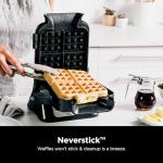 Ninja NeverStick PRO Belgian Waffle Maker - Black/Silver