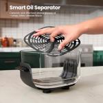 Kismile 5-in-1 Glass Air Fryer with Dual Bowls