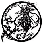 Personalized Ninja Warrior Metal Wall Art Sign