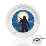 Ninja Classic Watercolor Glass Ashtray - 3.3 Inches