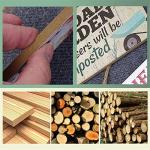 Ninja Dog Beware Wooden Sign for Fun Decor