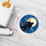 Ninja Classic Watercolor Glass Ashtray - 3.3 Inches