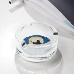 Ninja Classic Watercolor Glass Ashtray - 3.3 Inches