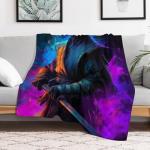 Ninja Colorful Soft Flannel Fleece Throw Blanket