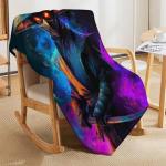 Ninja Colorful Soft Flannel Fleece Throw Blanket