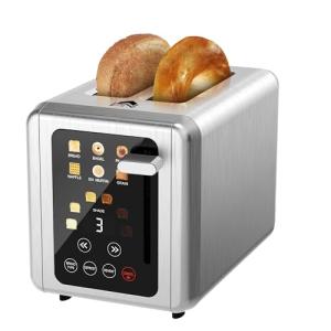 WUNLY Touchscreen 2-Slice Stainless Steel Toaster