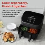 Instant Pot VersaZone 9QT Air Fryer,8-in-1 Functions with EvenCrisp Technology, Crisps,Broils, Bakes,Roasts, Dehydrates,Reheats at Same or Different Temperature, from the Makers of Instant Pot, Black