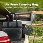 Air Fryer Carrying Bag Compatible with Ninja 8-in-1 SP151 Flip Toaster Oven with Pocket,Heavy Duty Heat-resistant Outdoor Protector Portable Storage Bag (Dark gray)