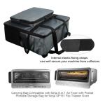 Air Fryer Carrying Bag Compatible with Ninja 8-in-1 SP151 Flip Toaster Oven with Pocket,Heavy Duty Heat-resistant Outdoor Protector Portable Storage Bag (Dark gray)