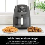Ninja EzView Air Fryer Max XL, 5.5-QT Capacity, 7 functions: Max Crisp, Air Roast, Bake, Reheat, Dehydrate, and more, up to 450°F, EzView Window, Grey, AF171C (Canadian Version)