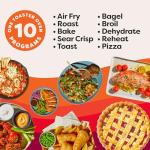 Instant Pot No Preheat Required* 6-Slice Air Fryer Toaster Oven with InstantHeat Technology, 10-in-1, Air Fry, Roast, Bake, Sear Crisp, Toast, Bagel, Broil, Dehydrate, Reheat, and Make Pizza