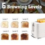 Seydere Toaster 2 Slices, Toasters Wide Slot, Bread Toaster with Cancel, Bagel, Defrost Function, Bagel Toasters with Removable Tray & 6 Temperature Settings, Beige