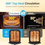 11QT Dual Basket Air Fryer for Family Meals