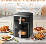 13QT Compact Dual-Basket Air Fryer with Window