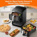 13QT Compact Dual-Basket Air Fryer with Window