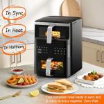 13QT Compact Dual-Basket Air Fryer with Window