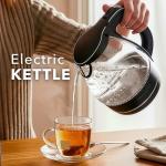 OVENTE 1.5L Glass Electric Kettle, Auto Shut-Off