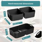 Silicone Air Fryer Liners Set for Ninja FlexBasket