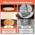 16-Inch Heavy-Duty Pizza Stone for Oven & Grill