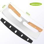 Zocy 14" Rocker Pizza Cutter with Wooden Handles