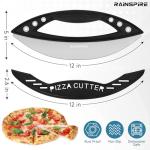 12" Stainless Steel Pizza Cutter Rocker Knife