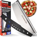 KitchenStar 16-Inch Rocker Pizza Cutter with Cover