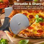 2-in-1 Professional Pizza Cutter & Crust Knife