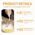 Stainless Steel Dough Whisk for Home Baking