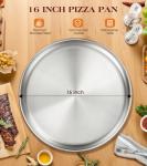 16-Inch Stainless Steel Pizza Pan for Oven