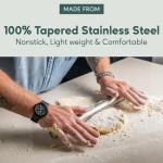 Tapered Stainless Steel Rolling Pin for Baking