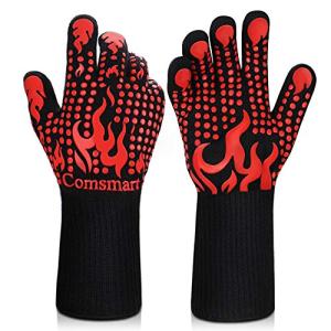 Comsmart Silicone BBQ Gloves for Grilling and Baking
